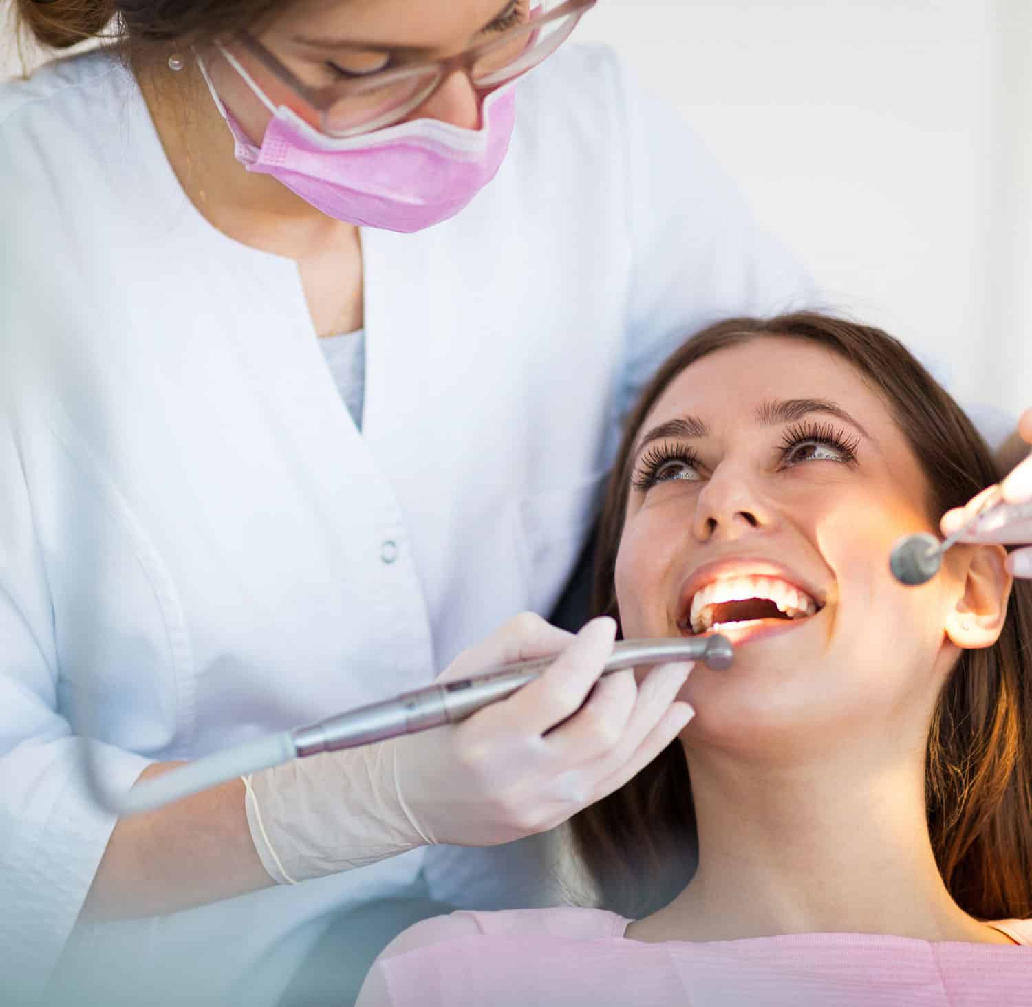 Patient at the dentist getting a dental treatment