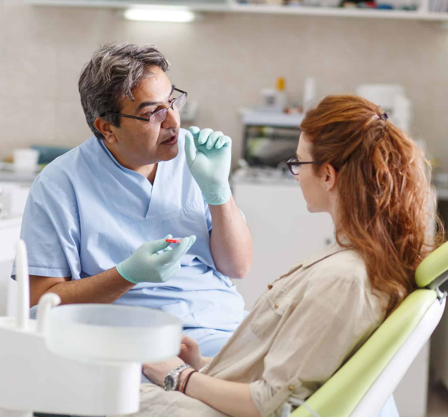 Dentist explaining Tooth Extractions