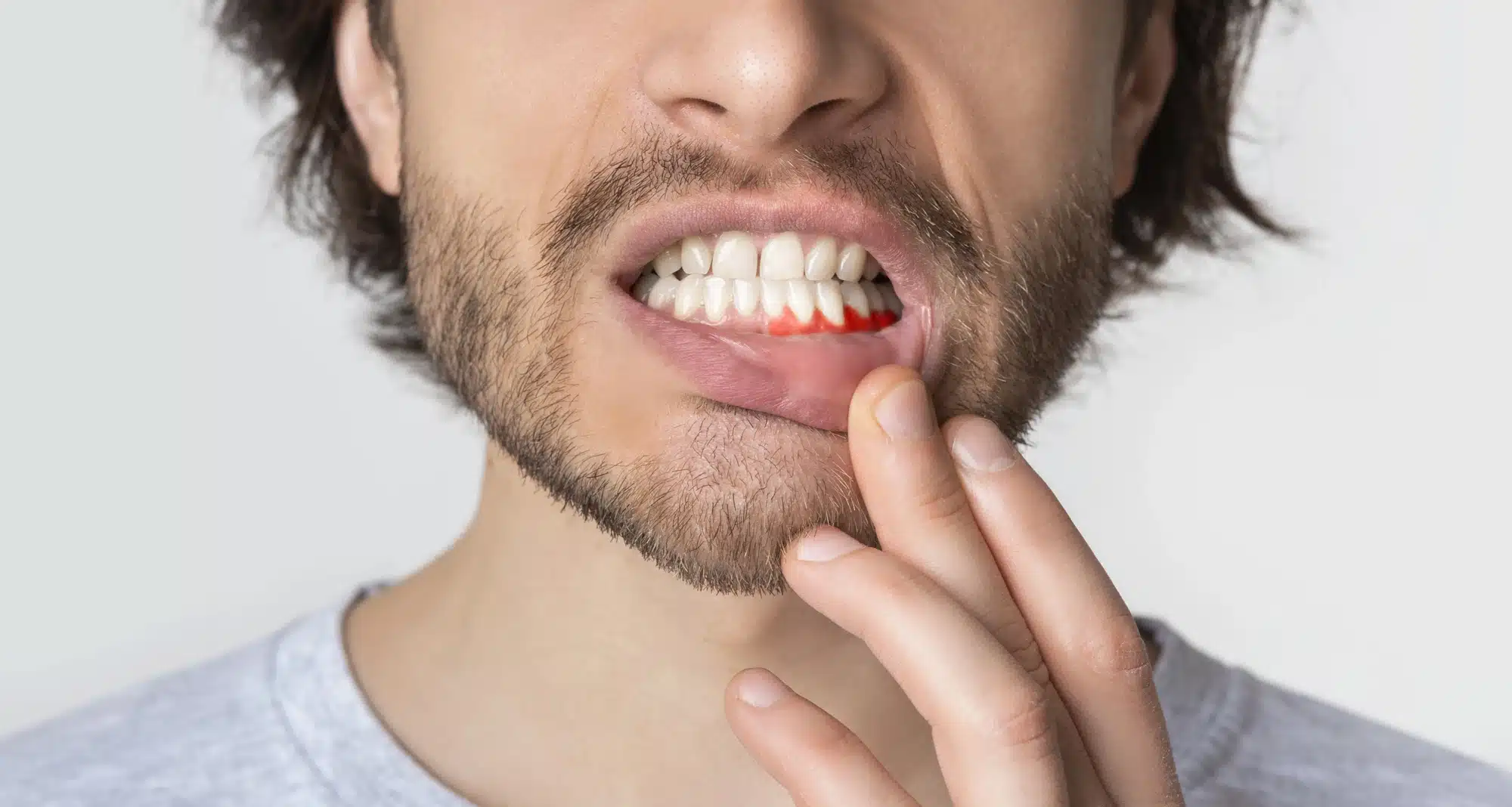 man before going to the dentist in Harper Woods, MI