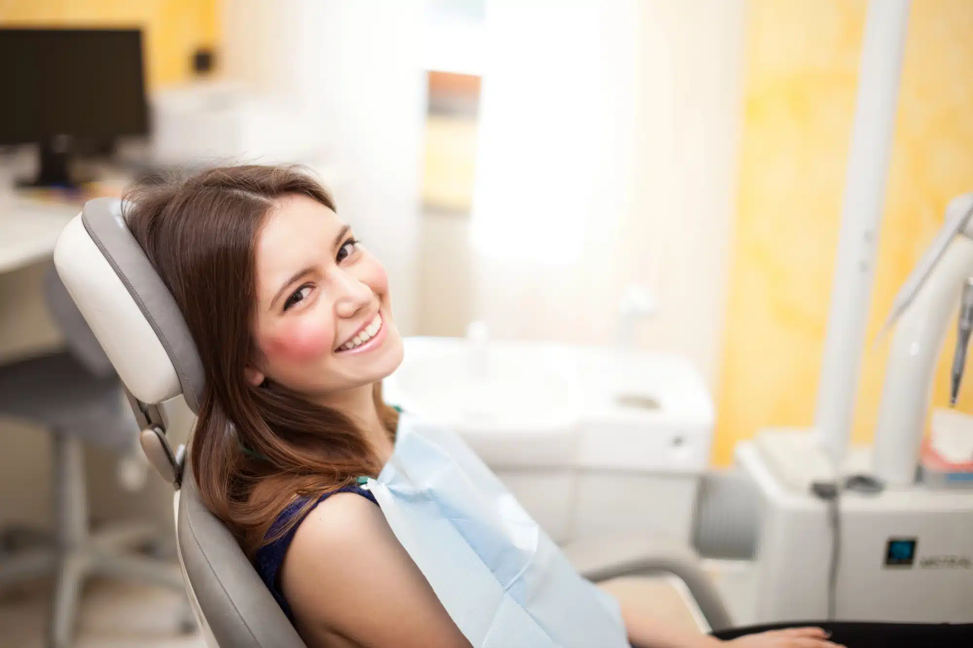 woman at the dentist in Grosse Pointe
